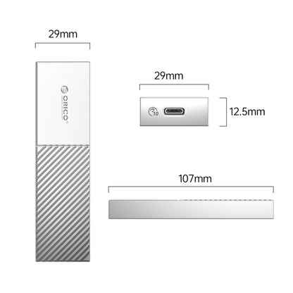 ORICO M206C3-G2-SV 10Gbps USB3.1 Gen2 Type-C M.2 NVMe SSD Enclosure(Silver) - HDD Enclosure by ORICO | Online Shopping UK | buy2fix