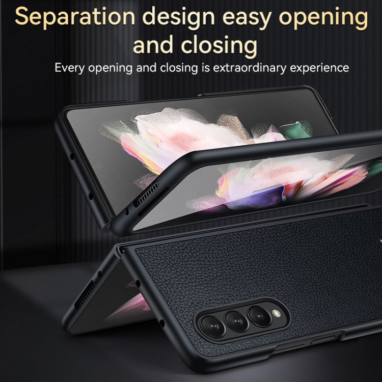 For Samsung Galaxy Z Fold4 SULADA Shockproof TPU + Handmade Leather Phone Case(Black) - Galaxy Z Fold4 5G Cases by SULADA | Online Shopping UK | buy2fix