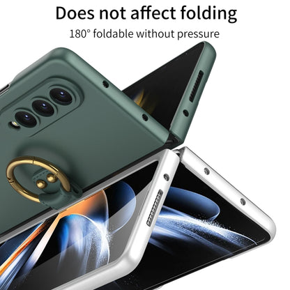 For Samsung Galaxy Z Fold4 GKK Ultra-thin PC Full Coverage Phone Case with Ring Holder(Black) - Galaxy Z Fold4 5G Cases by GKK | Online Shopping UK | buy2fix