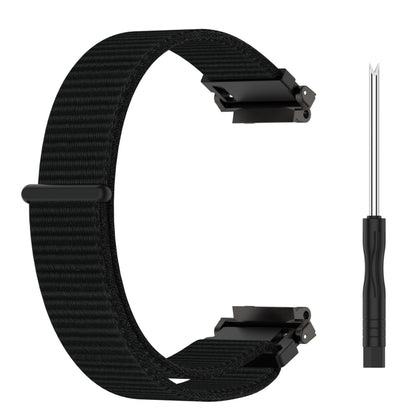 For Amazfit T-Rex2 Nylon Loop Buckle Watch Band(Black) - Watch Bands by buy2fix | Online Shopping UK | buy2fix