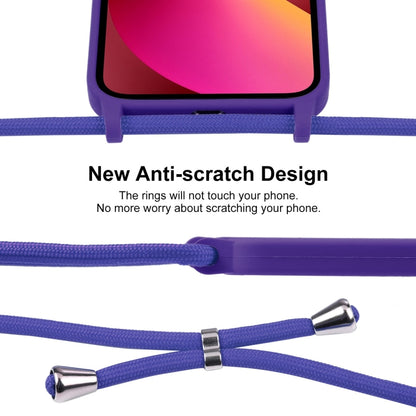 For iPhone 13 Crossbody Lanyard Liquid Silicone Case(Purple) - iPhone 13 Cases by buy2fix | Online Shopping UK | buy2fix