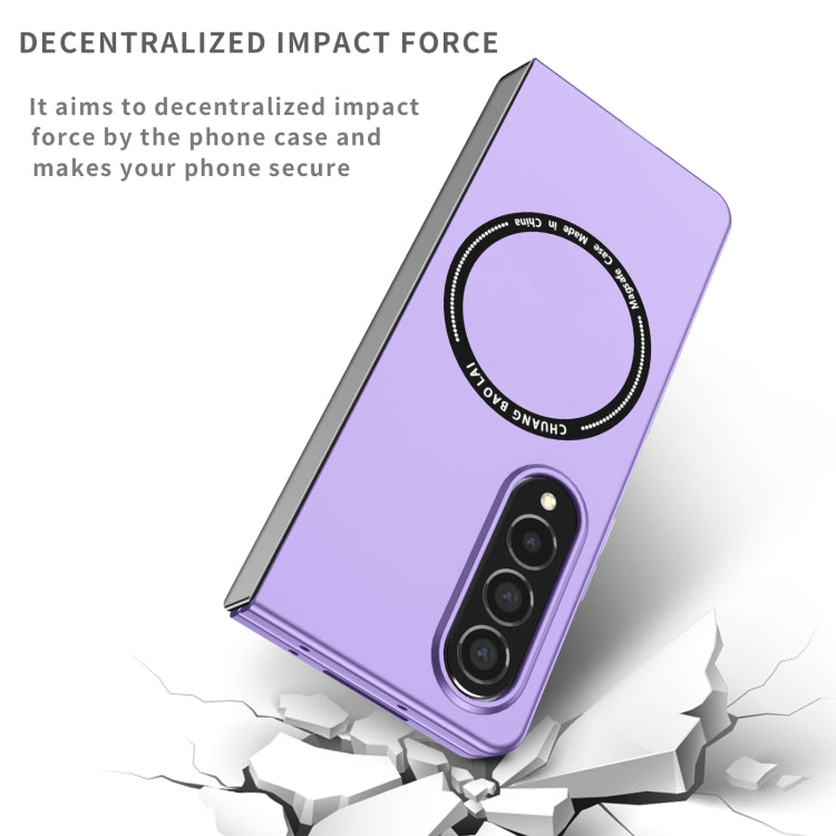 For Samsung Galaxy Z Fold4 Magsafe Magnetic Folding PC Phone Case(Purple) - Galaxy Z Fold4 5G Cases by buy2fix | Online Shopping UK | buy2fix