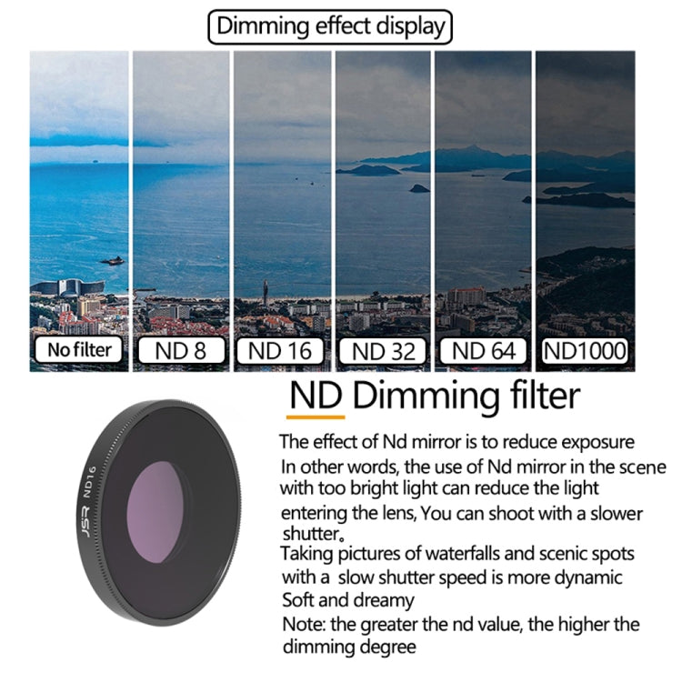 JSR LS ND8 Lens Filter For DJI Osmo Action 3 / GoPro Hero11 Black / HERO10 Black / HERO9 Black - DJI & GoPro Accessories by buy2fix | Online Shopping UK | buy2fix