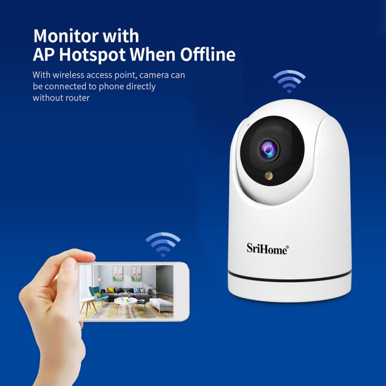 SriHome SH042 2.0MP 1080P HD AI WiFi Pan-tilt Surveillance Camera(AU Plug) - Security by SriHome | Online Shopping UK | buy2fix