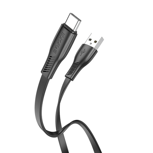 Borofone BX85 1m 3A USB to USB-C / Type-C Auspicious Charging Data Cable(Black) -  by Borofone | Online Shopping UK | buy2fix