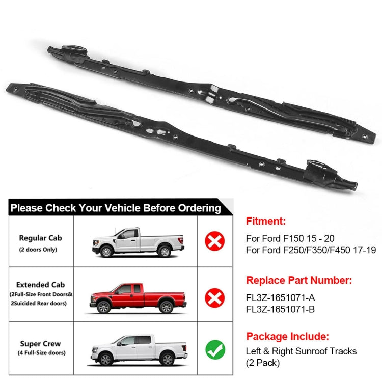 For Ford F-150 2015-2020 / F-250 2017-2019 Car Sunroof Track Assembly Repair Kit - In Car by buy2fix | Online Shopping UK | buy2fix