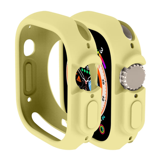For Apple Watch Ultra 49mm Candy TPU Protective Case(Yellow) - Watch Cases by buy2fix | Online Shopping UK | buy2fix