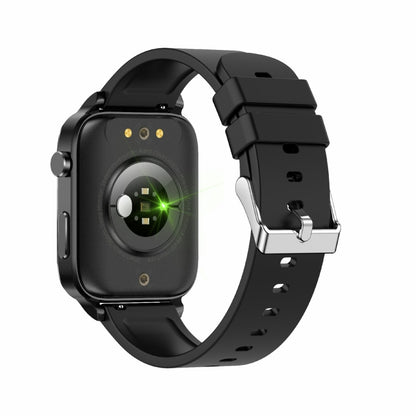 F100 1.7 inch HD Square Screen TPU Strap Smart Watch Supports Body Temperature Monitoring/Blood Oxygen Monitoring(Black) - Smart Wear by buy2fix | Online Shopping UK | buy2fix