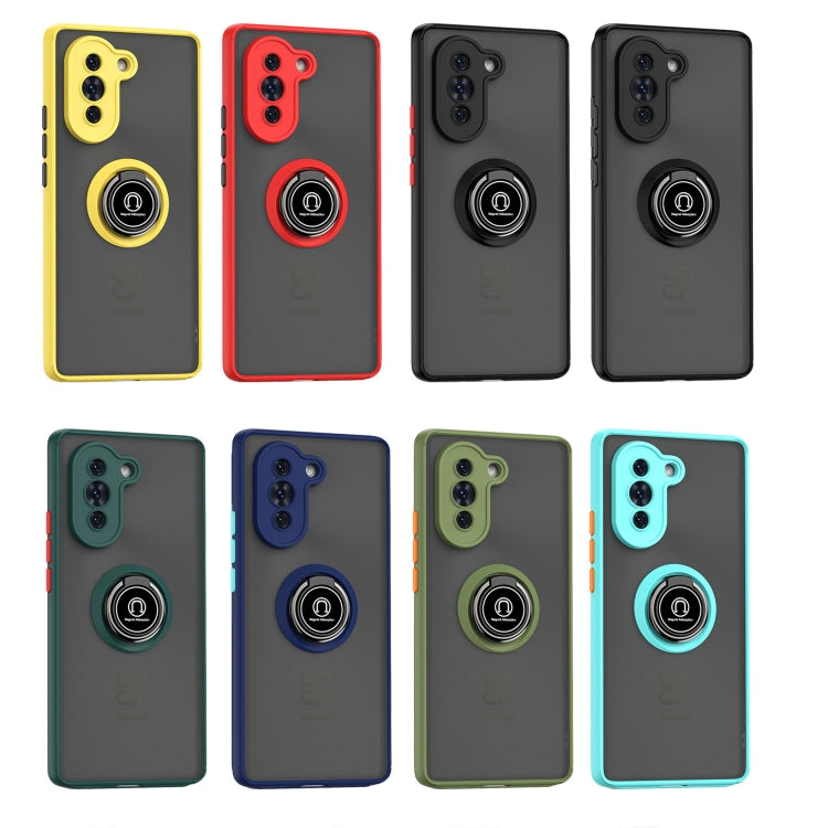 For Huawei nova 10 Q Shadow 1 Series TPU + PC Phone Case with Ring Holder(Green) - Huawei Cases by buy2fix | Online Shopping UK | buy2fix