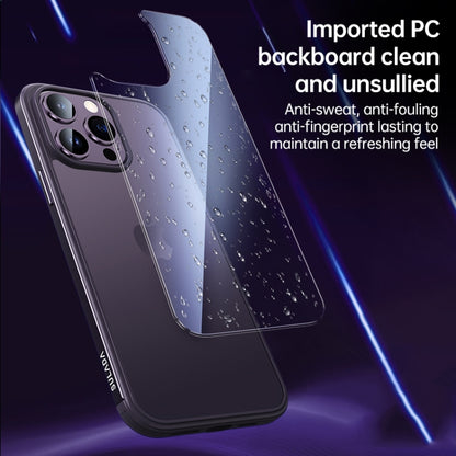 For iPhone 14 Plus SULADA Metal Frame + Nano Glass + TPU Phone Case(Dark Purple) - iPhone 14 Plus Cases by SULADA | Online Shopping UK | buy2fix