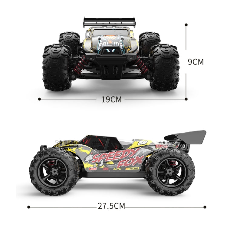 9307E 1:18 Full Scale Remote Control 4WD High Speed Car(Black Yellow) - RC Cars by buy2fix | Online Shopping UK | buy2fix