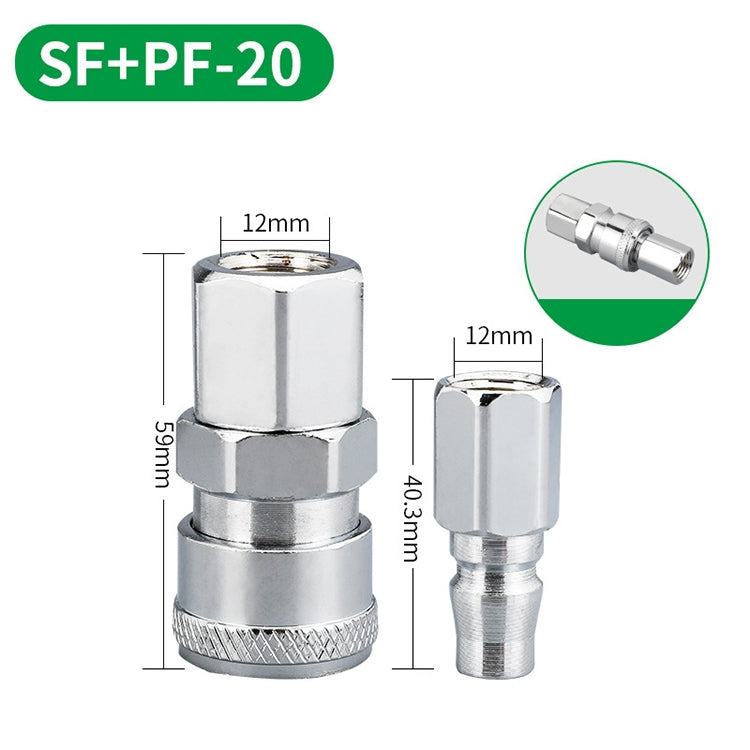 LAIZE SF+PF-20 10pcs C-type Self-lock Air Tube Pneumatic Quick Fitting Connector -  by LAIZE | Online Shopping UK | buy2fix