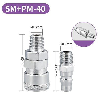 LAIZE SM+PM-40 10pcs C-type Self-lock Air Tube Pneumatic Quick Fitting Connector -  by LAIZE | Online Shopping UK | buy2fix