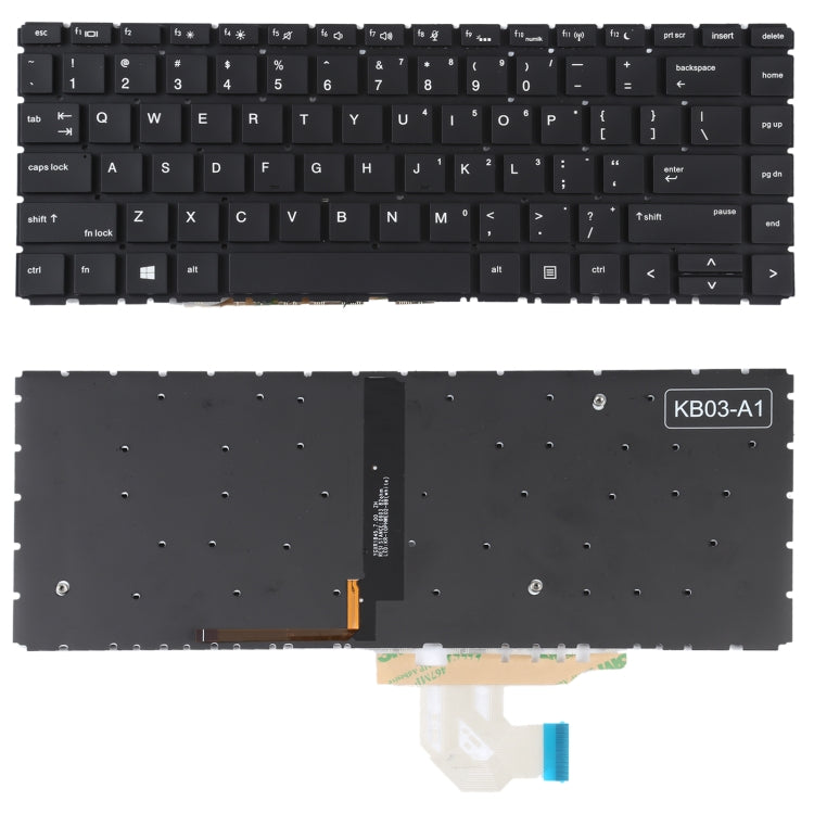 For HP Probook 440 G6 445 G6 440 G7 445 G7 US Version Keyboard with Backlight - Computer & Networking by buy2fix | Online Shopping UK | buy2fix