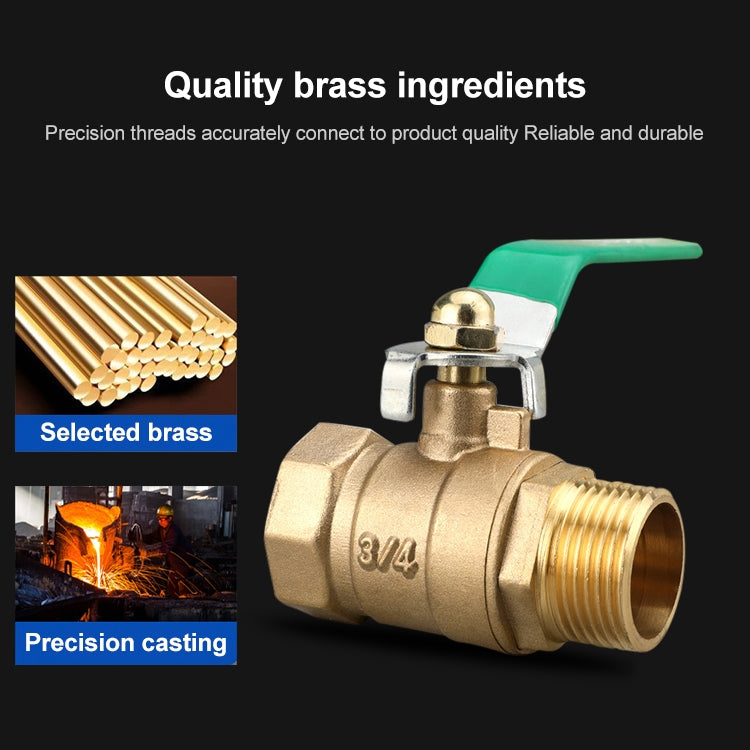 LAIZE Pneumatic Hose Connector Thickened Brass Ball Valve, Size:Double Inside 6 Point 3/4 inch -  by LAIZE | Online Shopping UK | buy2fix