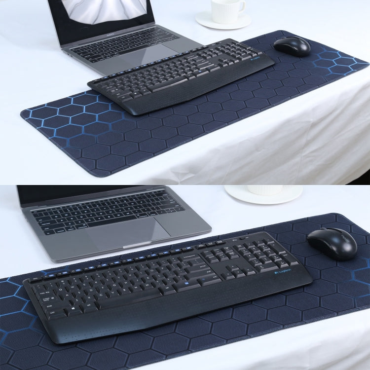 Anti-Slip Rubber Cloth Surface Game Mouse Mat Keyboard Pad, Size:60 x 30 x 0.2cm(Blue Honeycomb) - Mouse Pads by buy2fix | Online Shopping UK | buy2fix