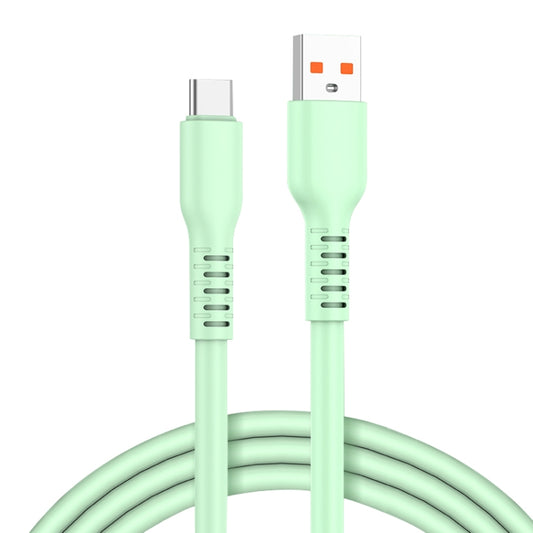 ADC-014 6A USB to USB-C/Type-C Liquid Silicone Data Cable, Length:0.5m(Green) -  by buy2fix | Online Shopping UK | buy2fix