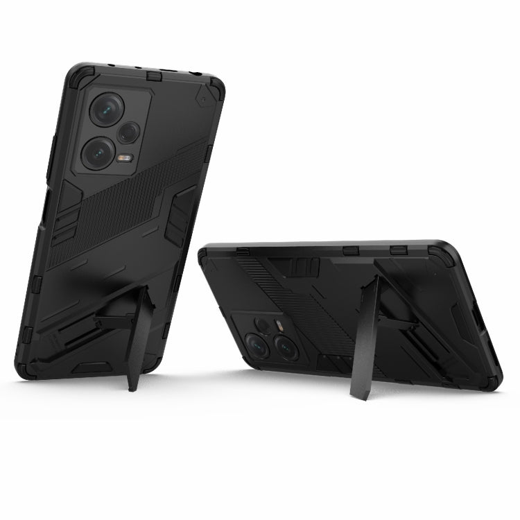 For Xiaomi Redmi Note 12 Pro+ China Punk Armor 2 in 1 PC + TPU Phone Case with Invisible Holder(Black) - Note 12 Pro+ Cases by buy2fix | Online Shopping UK | buy2fix