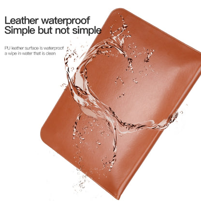 For 15 / 15.4 / 16 inch Laptop Ultra-thin Leather Laptop Sleeve(Brown) - 15.6 - 17 inch by buy2fix | Online Shopping UK | buy2fix