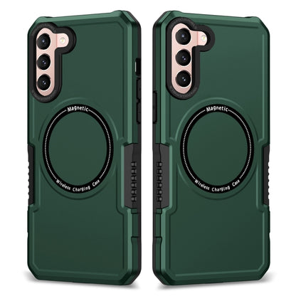 For Samsung Galaxy S22+ 5G MagSafe Shockproof Armor Phone Case(Dark Green) - Galaxy S22+ 5G Cases by buy2fix | Online Shopping UK | buy2fix