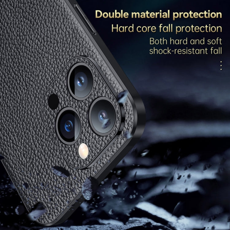 For iPhone 14 Pro SULADA Famous Artisan Series Litchi Leather PC + TPU Phone Case(Dark Green) - iPhone 14 Pro Cases by SULADA | Online Shopping UK | buy2fix