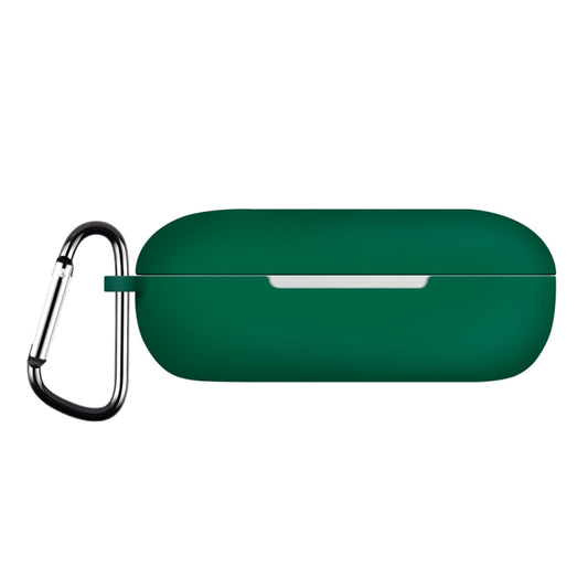 For Huawei FreeBuds SE Pure Color Bluetooth Earphone Silicone Case with Hook(Dark Green) - Huawei Earphone Case by buy2fix | Online Shopping UK | buy2fix