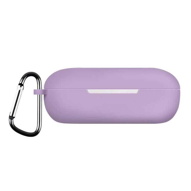 For Huawei FreeBuds SE Pure Color Bluetooth Earphone Silicone Case with Hook(Purple) - Huawei Earphone Case by buy2fix | Online Shopping UK | buy2fix