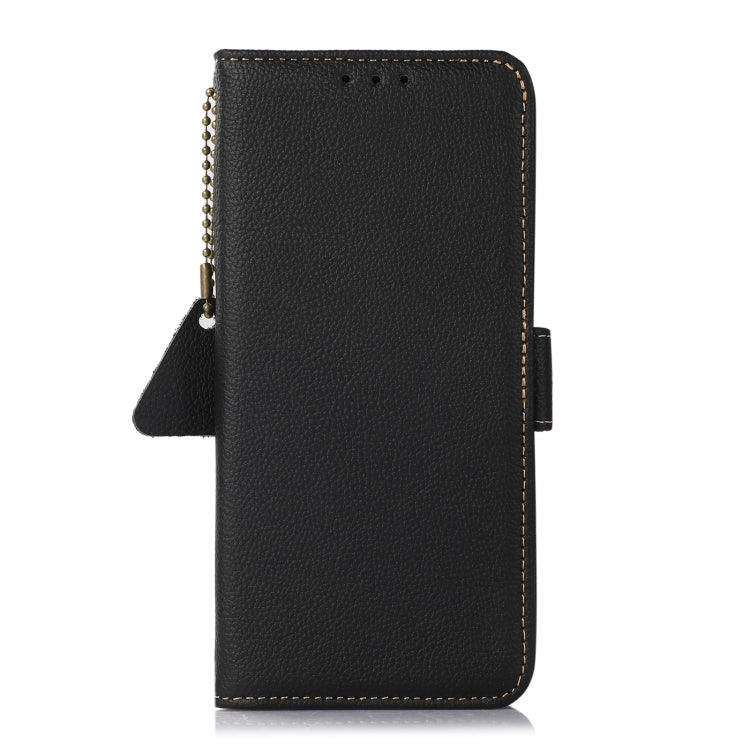 For Nokia X30 5G Side-Magnetic TJ Genuine Leather RFID Phone Case(Black) - Nokia Cases by buy2fix | Online Shopping UK | buy2fix