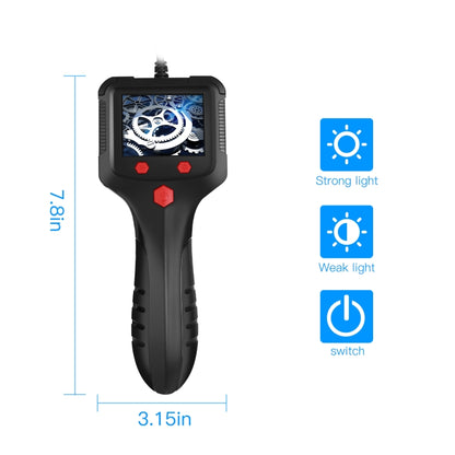 P100 8mm Side 2.4 inch HD Handheld Endoscope Hardline with LCD Screen, Length:50m - Consumer Electronics by buy2fix | Online Shopping UK | buy2fix