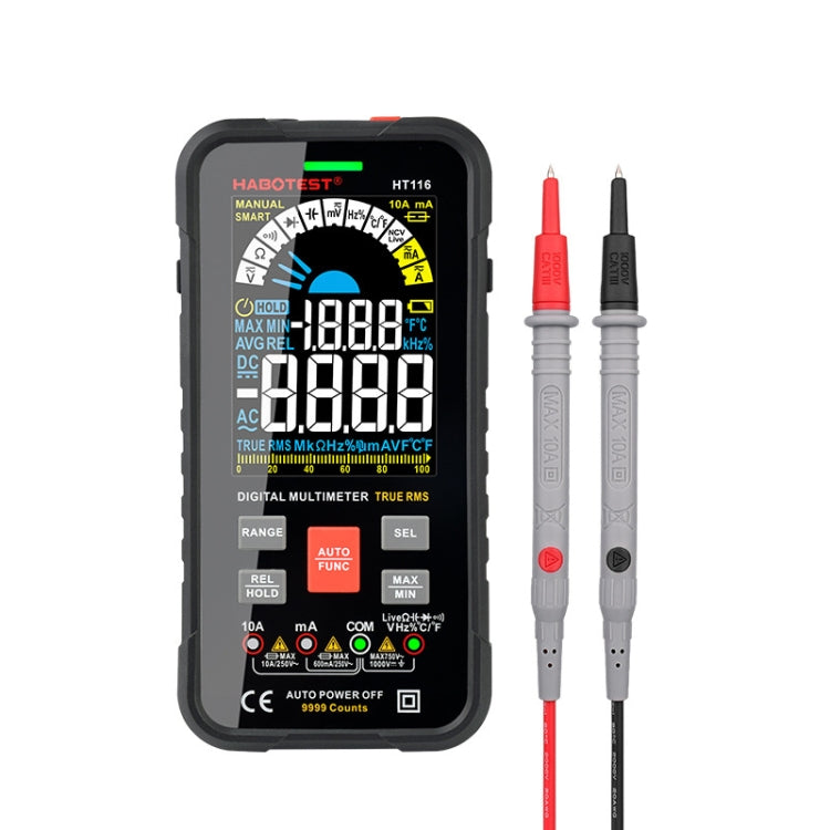 HABOTEST HT116 Large Screen Smart Automatic Digital Multimeter - Digital Multimeter by HABOTEST | Online Shopping UK | buy2fix