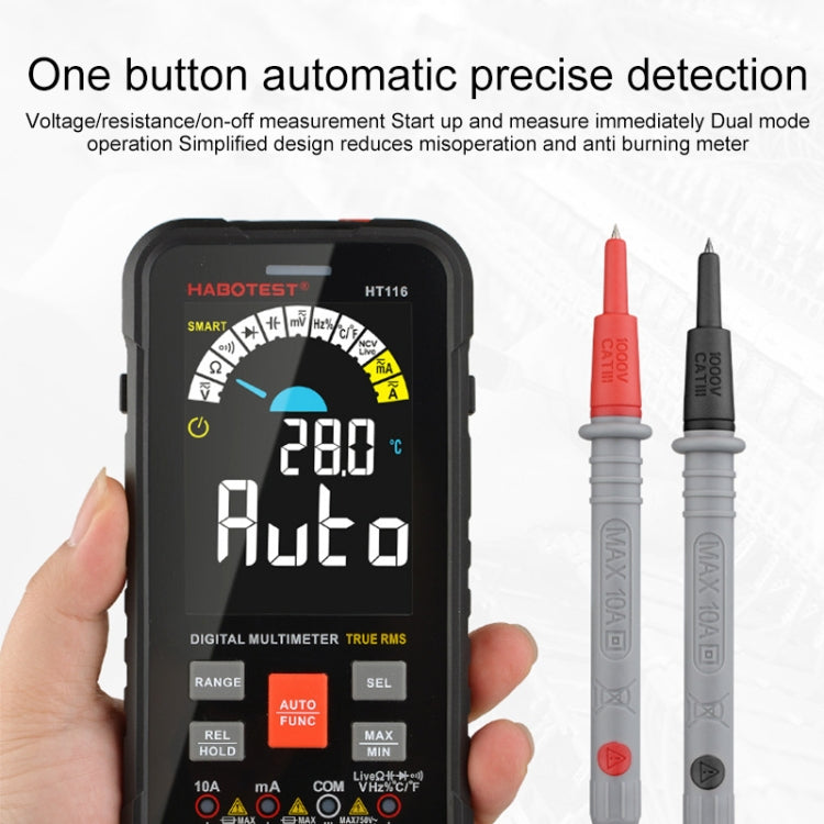 HABOTEST HT116 Large Screen Smart Automatic Digital Multimeter - Digital Multimeter by HABOTEST | Online Shopping UK | buy2fix