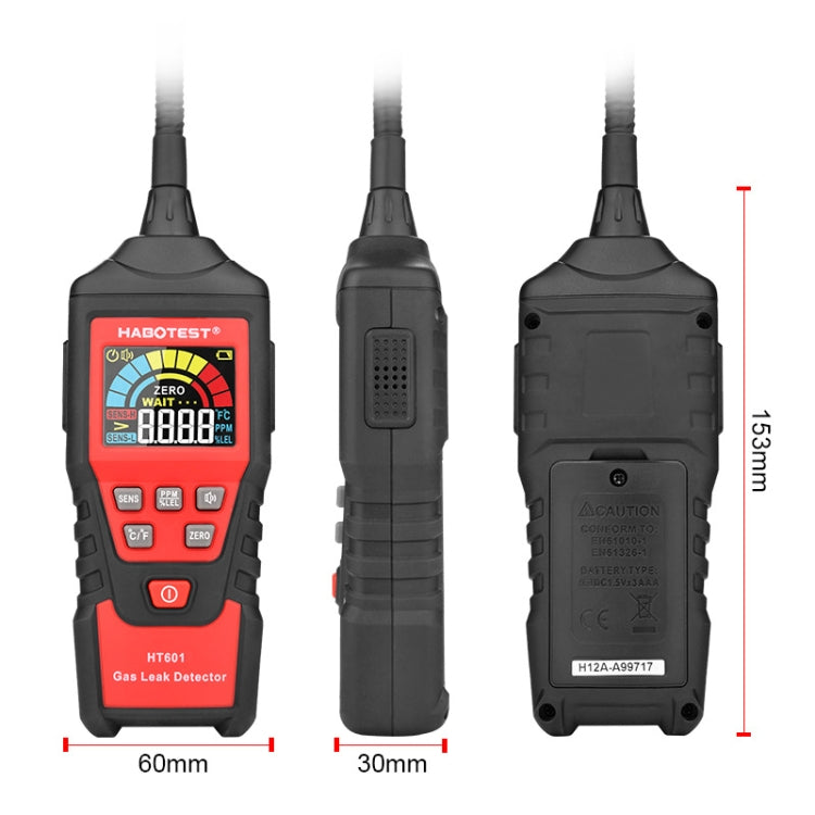 HABOTEST HT601A Combustible Gas Detector Thousand Battery Model without Numerical Display - Gas Monitor by HABOTEST | Online Shopping UK | buy2fix