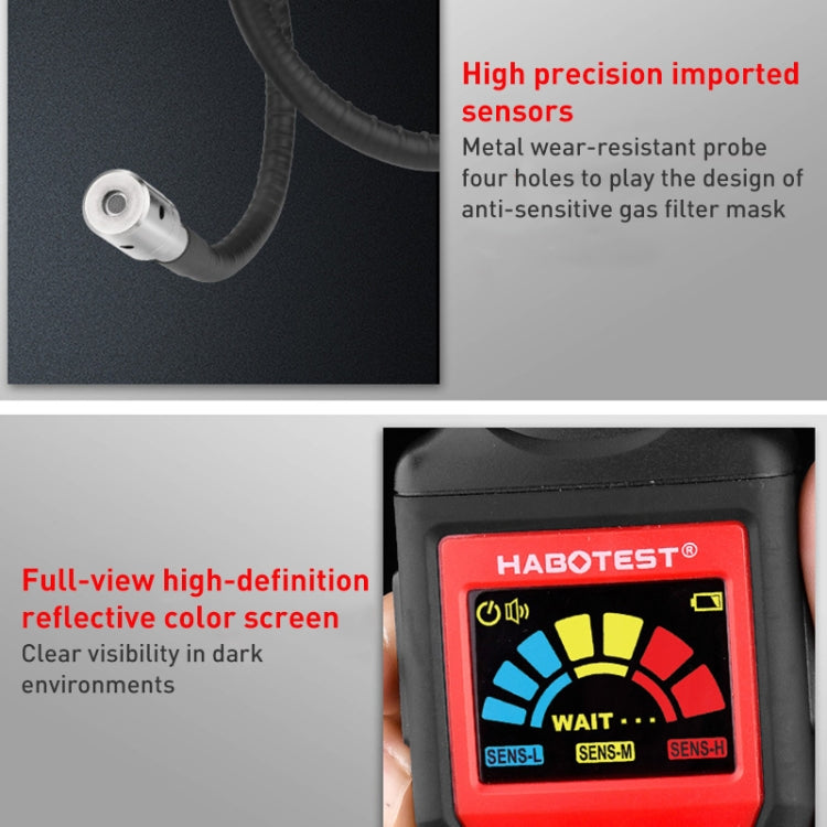 HABOTEST HT601B Combustible Gas Detector Thousand Battery Model with Numerical Display - Gas Monitor by HABOTEST | Online Shopping UK | buy2fix