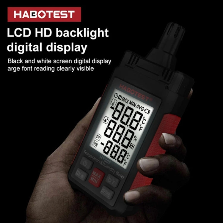 HABOTEST HT607 Portable Handheld Temperature Humidity Tester - Electronic Test by HABOTEST | Online Shopping UK | buy2fix