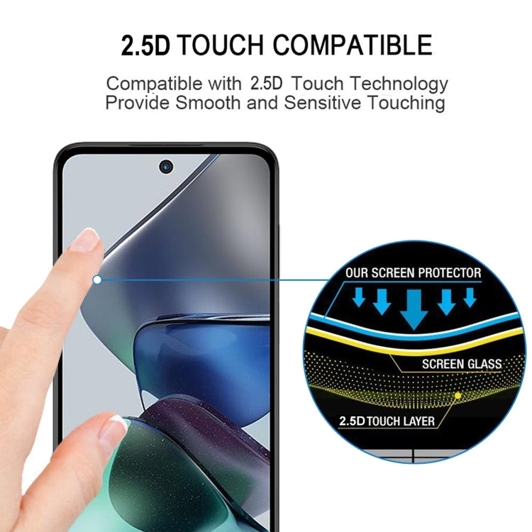 For Motorola Moto G23 25pcs Full Glue Full Screen Tempered Glass Film - Motorola Tempered Glass by buy2fix | Online Shopping UK | buy2fix