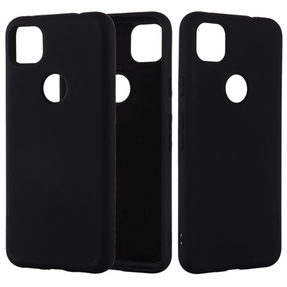 For Google Pixel 4a Pure Color Liquid Silicone Shockproof Full Coverage Case(Black) - Mobile Accessories by buy2fix | Online Shopping UK | buy2fix