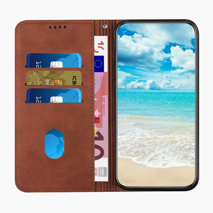 For Xiaomi Redmi Note 12 Pro+ Global / Note 12 Explorer Diamond Pattern Skin Feel Magnetic Leather Phone Case(Brown) - Note 12 Pro+ Cases by buy2fix | Online Shopping UK | buy2fix