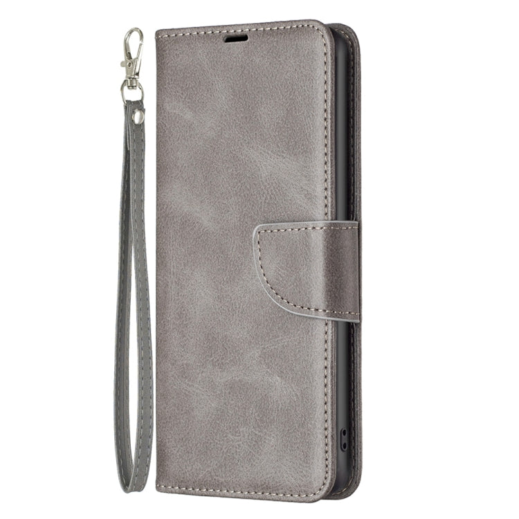 For Motorola Moto G73 5G Lambskin Texture Leather Phone Case(Grey) - Motorola Cases by buy2fix | Online Shopping UK | buy2fix