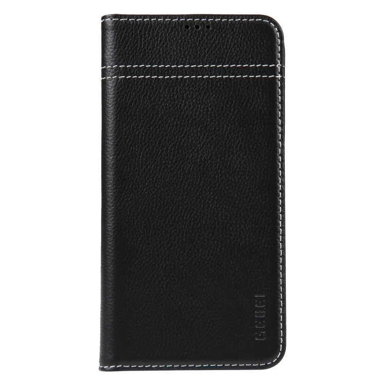 For iPhone 13 Pro Max GEBEI Top-grain Horizontal Flip Leather Phone Case(Black) - iPhone 13 Pro Max Cases by GEBEI | Online Shopping UK | buy2fix