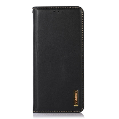 For OnePlus Ace 2 5G KHAZNEH Nappa Top Layer Cowhide Leather Phone Case(Black) - OnePlus Cases by buy2fix | Online Shopping UK | buy2fix