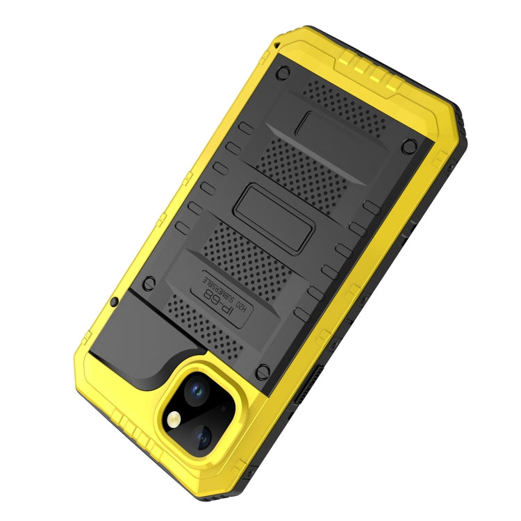 For iPhone 14 RedPepper Wolf 360 Full Body Rugged Waterproof Phone Case(Yellow) - iPhone 14 Cases by RedPepper | Online Shopping UK | buy2fix