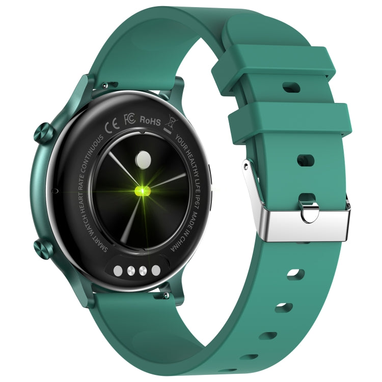 HT12 1.32 inch Silicone Band IP67 Waterproof Smart Watch, Support Bluetooth Calling / Sleep Monitoring(Green) - Smart Wear by buy2fix | Online Shopping UK | buy2fix