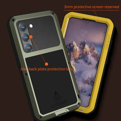 For Samsung Galaxy S23 5G LOVE MEI Metal Shockproof Life Waterproof Dustproof Phone Case(Black) - Galaxy S23 5G Cases by LOVE MEI | Online Shopping UK | buy2fix