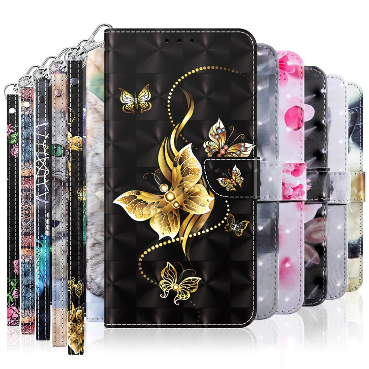 For Samsung Galaxy A24 4G 3D Painted Leather Phone Case(Golden Swallow Butterfly) - Galaxy Phone Cases by buy2fix | Online Shopping UK | buy2fix