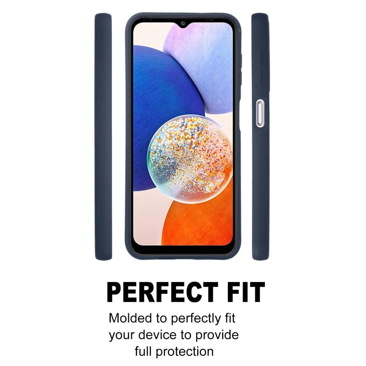 For Samsung Galaxy A14 5G GOOSPERY SOFT FEELING Liquid TPU Soft Phone Case(Dark Blue) - Galaxy Phone Cases by GOOSPERY | Online Shopping UK | buy2fix