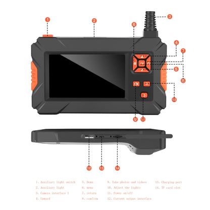 P130 8mm 4.3 inch Dual Camera with Screen Endoscope, Length:5m - Consumer Electronics by buy2fix | Online Shopping UK | buy2fix