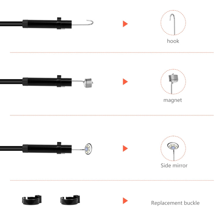 P130 8mm 4.3 inch Dual Camera with Screen Endoscope, Length:5m - Consumer Electronics by buy2fix | Online Shopping UK | buy2fix