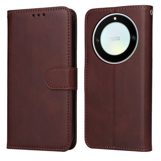 For Honor X9a/X40 5G/Magic5 Lite Classic Calf Texture Flip Leather Phone Case(Brown) - Honor Cases by buy2fix | Online Shopping UK | buy2fix