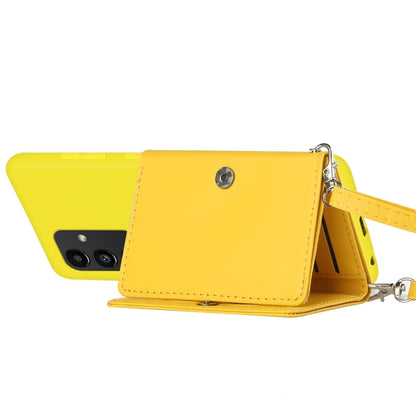 For Samsung Galaxy A14 5G Crossbody Lanyard Wallet Card Bag Phone Case(Yellow) - Galaxy Phone Cases by buy2fix | Online Shopping UK | buy2fix