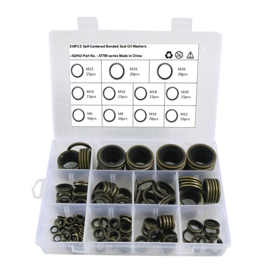 A7789 215 in 1 11 Sizes O-type Seal Oil Washer Assortment Kit - In Car by buy2fix | Online Shopping UK | buy2fix